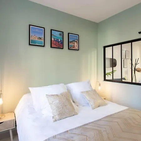 #20 2p Port/parking/ac/central Elegant 5min Promenade Daire Nice