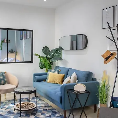 #20 2p Port/parking/ac/central Elegant 5min Promenade Nice